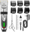 oneisall Low Noise Dog Clippers, 2-Speed Rechargeable Cordless Grooming Kit for Small and Large Dogs (Silver)