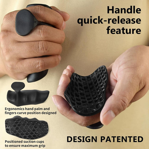 Krotour Rubber Gym Grips for Weights Training, Ergonomic Workout Grip for Weight Lifting Men Women Hand Protector Gym