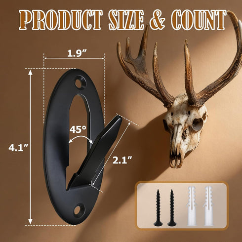 (1PCS) European Mount Skull Hanger, Skull Mount Hanger for Deer, Heavy Duty Euro Skull Mount for Hanging Deer Mule