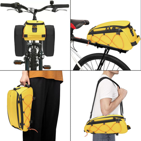 MOSISO Bike Rack Bag with 2 Removable Panniers, Waterproof Trunk Cooler Storage Bag for Bicycle Rear Seat
