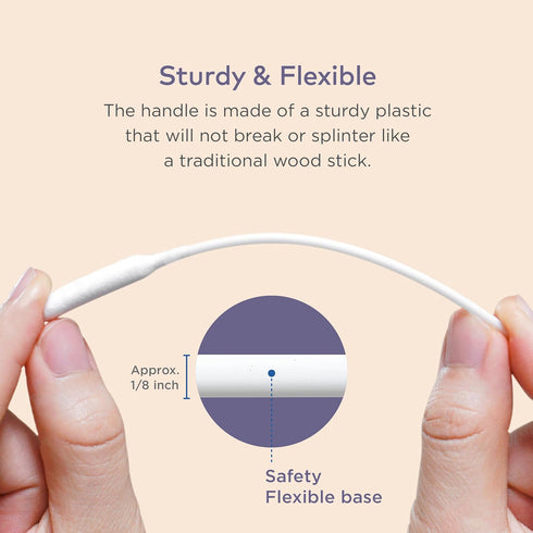Cotton Swabs for Dogs and Cats, Extra Long Stick Ear Cleaning Kit for Pets, 100 Buds