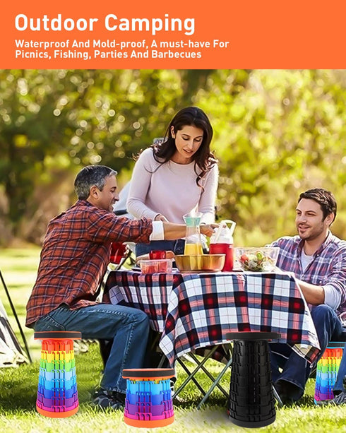 Ecrekhom Collapsible Stool with Large Load Capacity,Portable Lightweight Folding Stool for Adults,Collapsible Chair