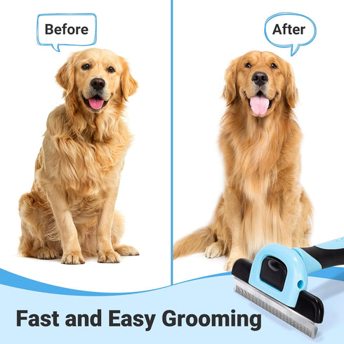 MIU COLOR Pet Grooming Brush, Deshedding Tool for Dogs & Cats, Reduces Shedding by up to 95%