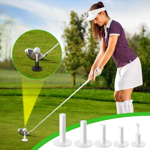 Sosation 23 Pieces Rubber Golf Tees Set, Holders for Driving Range Mats, Mixed Sizes for Indoor Outdoor Training