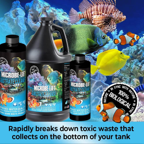 MICROBE-LIFT Professional Gravel & Substrate Cleaner for Freshwater and Saltwater Tanks, 4oz