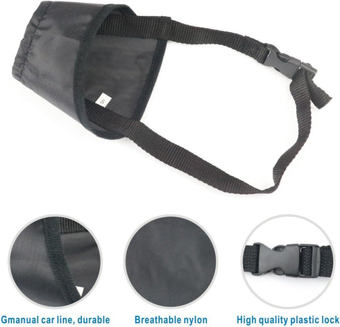 Idepet 7PCS Adjustable Dog Muzzles - Anti-Biting Barking Muzzles for Small, Medium, Large & Extra Dogs