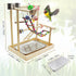 PINVNBY Bird Playground Parrot Playstand Play Gym Cockatiel Wood Bird Toys Birds Cage Accessories Playpen Ladder