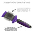 HERTZKO Double Sided Flexible Slicker Brush - Suitable for Dogs and Cats - Removes Loose Hair, Tangles, and Knots,