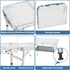 Sportneer Folding Camping Table, Adjustable Height Portable Table with Mesh Layer for Outdoor Use