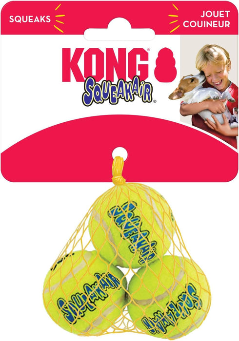 (6 Pack)) KONG - Squeakair Ball - Dog Toy Premium Squeak Tennis Ball, Gentle on Teeth (X-Small