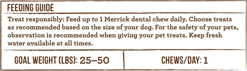 Merrick Fresh Kisses Natural Dental Chews Infused with Coconut and Botanical Oils for Medium Dogs - 30 ct. Box