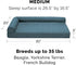 Furhaven Replacement Dog Bed Cover, Pinsonic Quilted Paw L Shaped Chaise, Machine Washable - Bluestone, Medium