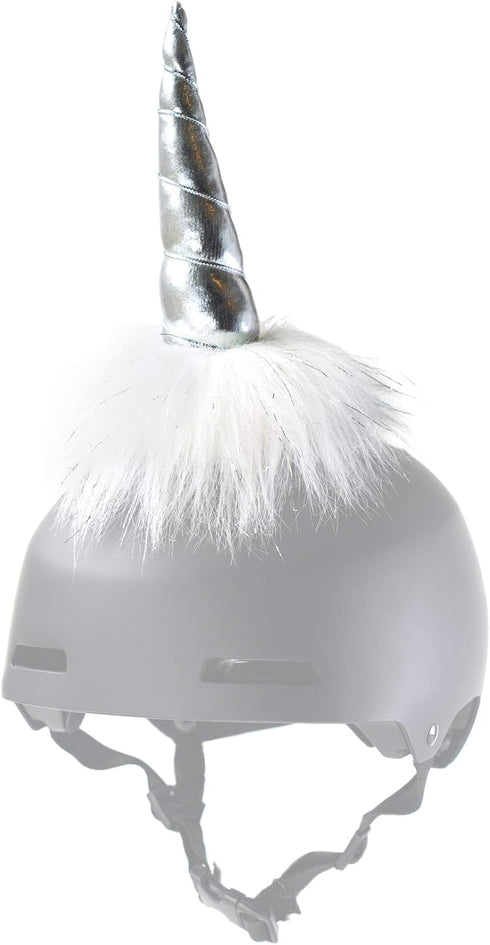 Unicorn/Narwhal Helmet Accessories with Sticky Hook & Loop Adhesive, Helmet Horn/Cover for Kids and Adults