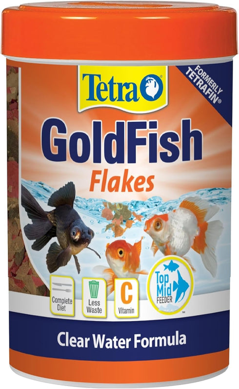 Tetra Goldfish Flakes, Nutritionally Balanced Diet for Fish, 3.53 oz