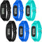 Geyoga Silicone Fitness Tracker Watch 6 Pcs Pedometer Bracelet for Walking, Running, Calorie Burning for Men Women Kids