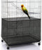 Bird Cage Seed Catcher Skirt, Nylon Mesh Liners for Large Cages, Elastic Easy Cleaning Cover (Black 59-79 inch)