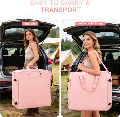 24" 24" Foam Mat Storage Bag for Interlocking EVA Foam Mats, Portable Carrying Case for Trade Show Foam Floor Tiles