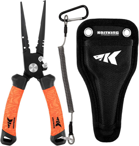 KastKing Speed Demon Pro Fishing Pliers, 420 Stainless Steel, Saltwater Resistant Fishing Tools with Grip Handles