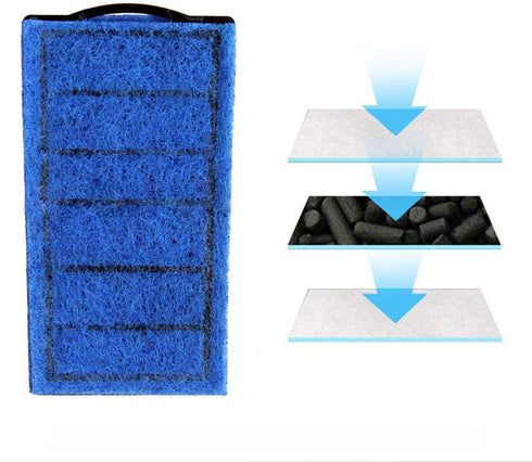 5PCS Filter Cartridges, Black Aquarium Turtle Filter, Quiet Flow Water Clean Pump