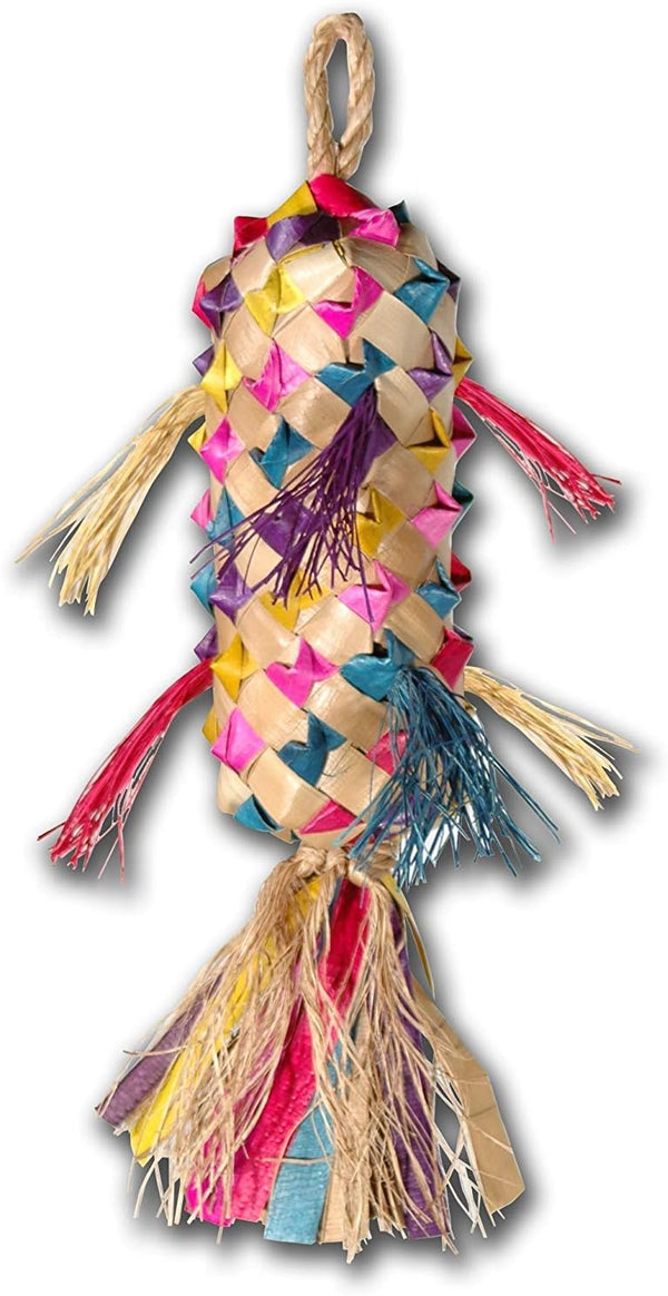 Planet Pleasures Spiked Pinata Small, 7" Natural Bird Toy