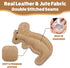 SPOT 8in Dura-Fused Leather Squirrel Dog Toy Real Leather & Jute Fabric, Double-Stitched & Durable, Soft Stuffed