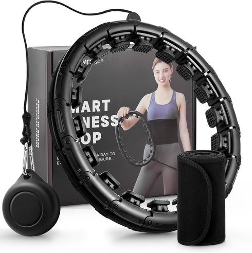 Weighted Fit Hoop Plus Size - 32 Detachable Links Smart Fitness Hoop for Weight Loss and Massage
