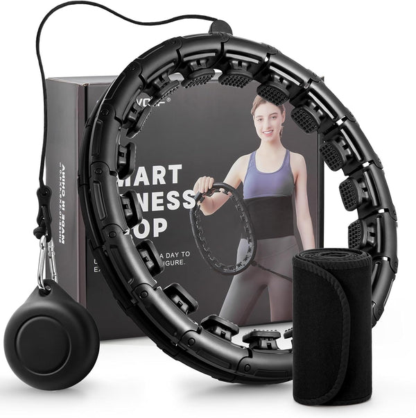 Weighted Fit Hoop Plus Size - 32 Detachable Links Smart Fitness Hoop for Weight Loss and Massage