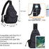 Backpack,Canvas Daypack MOSISO Sling Crossbody Hiking Bag with Anti-theft Pocket, Space Gray