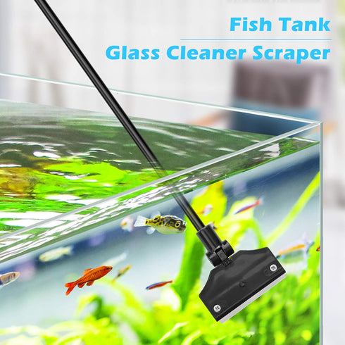 Aquarium Algae Scraper with 10 Blades, 21.65 Inch Glass Cleaner and Fish Tank Cleaner