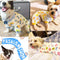 2-Pack Pet Clothes Puppy Cute Pajamas - Cotton Rompers for Dogs, Cats Jumpsuits, Duck & Fish, Small