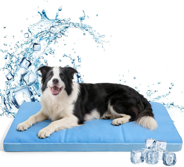 InVarme Orthopedic Dog Cooling Mat 36" x 20": Extra-Thick Self-Cooling with Removable Memory
