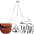 Stainless Steel Camping Gear Set, Campfire Cooking Accessories, Portable Round Cookware, Dutch Oven