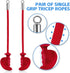 Tricep Rope with Ergonomic Handles, 36 Inch Tricep Pull Down Rope for Cable Machine, Pulley System