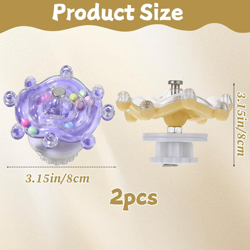 Hpmjz 2 Pcs Bird Toys for Parakeets, Colorful Spin Wheel Toy, Interactive Bird Educational Toy for Small Birds Bird