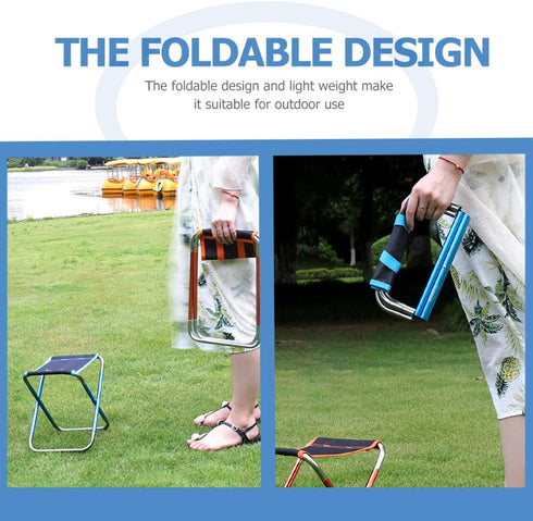 balacoo Portable Foldable Outdoor Camping Stool Mini Lightweight Comfortable Fishing and Beach Seat for Hiking, BBQ