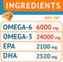 Omega 3 Fish Oil for Dogs, 360 Ct, Skin & Coat Chews, Allergy Support, Salmon Oil for Joint Health