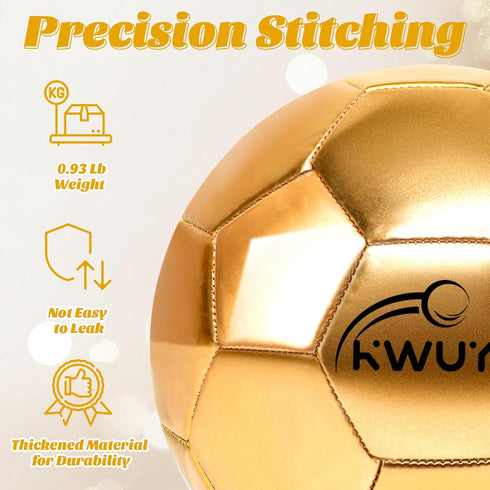 OKWUYiK 3 4 5 4-6 6-8 8-12 Size Glitter Pink Gold Purple Soccer Ball with Pump Youth Toddler Soccer Ball for Kids Aged