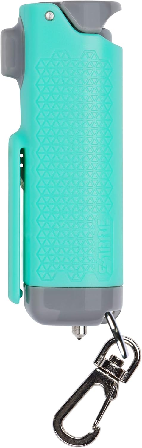 SABRE RED Pepper Gel Spray, Safe Escape 3-in-1 Car Safety Tool with Maximum Police Strength, Keychain Snap Clip