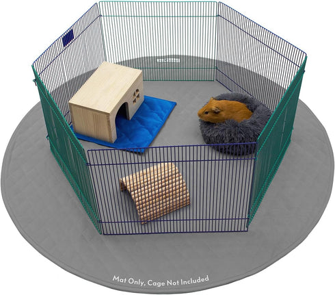 Paw Inspired 48 Inch Round Playpen Mat, Super Absorbent Fleece Cage Liner