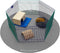 Paw Inspired 48 Inch Round Playpen Mat, Super Absorbent Fleece Cage Liner