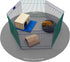 Paw Inspired 48 Inch Round Playpen Mat, Super Absorbent Fleece Cage Liner