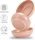 Ceramic Cat Bowls, Howise Pet Dishes for Food and Water, 5.19 in Cat Food Bowl 3 Pack, Matte Pink Finish