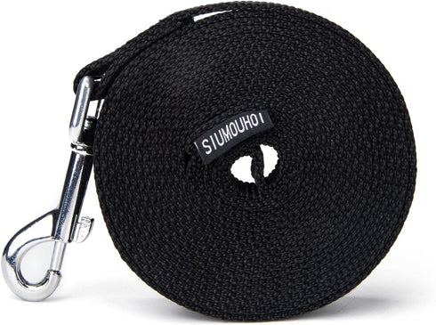 Strong Durable Nylon Dog Training Leash, 1 Inch Wide Traction Rope, 6 ft 10ft 15ft Long for Small and Medium Dogs