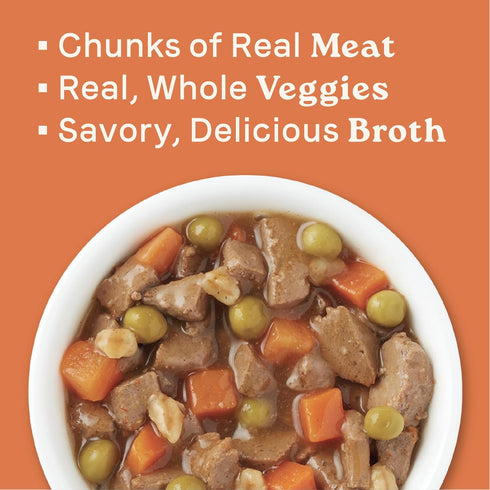 12.7 oz. 6) Canidae All Life Stages Wet Dog Food, Chunky Stew Toppers, Multi-Protein & Vegetable Recipe, (Case