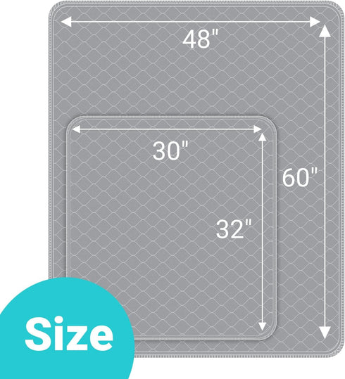 60" 48" Conkote Reusable Pee Pads for Dogs Extra Large x Puppy Playpen Mat, Washable Pee Pads Heavy Absorbency