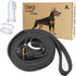 5.6ft Real Leather Slip Lead Dog Leash, Soft Adjustable Training Leash for Small Medium Large Dogs, Black