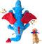 Durable Plush Dinosaur Dog Toys with Squeaker, Crinkle Paper Stuffed Chew Toys
