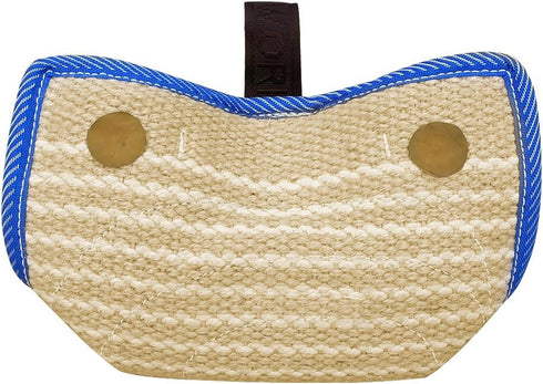 PET Artist Jute/Linen Bite Wedge | Bite Pillow with 2 Handles | 14"(36cm) 8"(20cm) Training Toy for Medium to Large Dogs