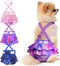 Idepet Female Dog Diapers with Suspender Detachable, 3 Pack Tie Dye Washable Reusable