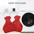 Geyecete Dog Bathrobe Towel - Fast Drying Super Absorbent Pet Dog Cat Bath Robe Towel in Red, Size Medium